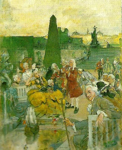 Carl Larsson omarbetat forslag till vaggmalningar i nationalmusei nedre trapphall Germany oil painting art
